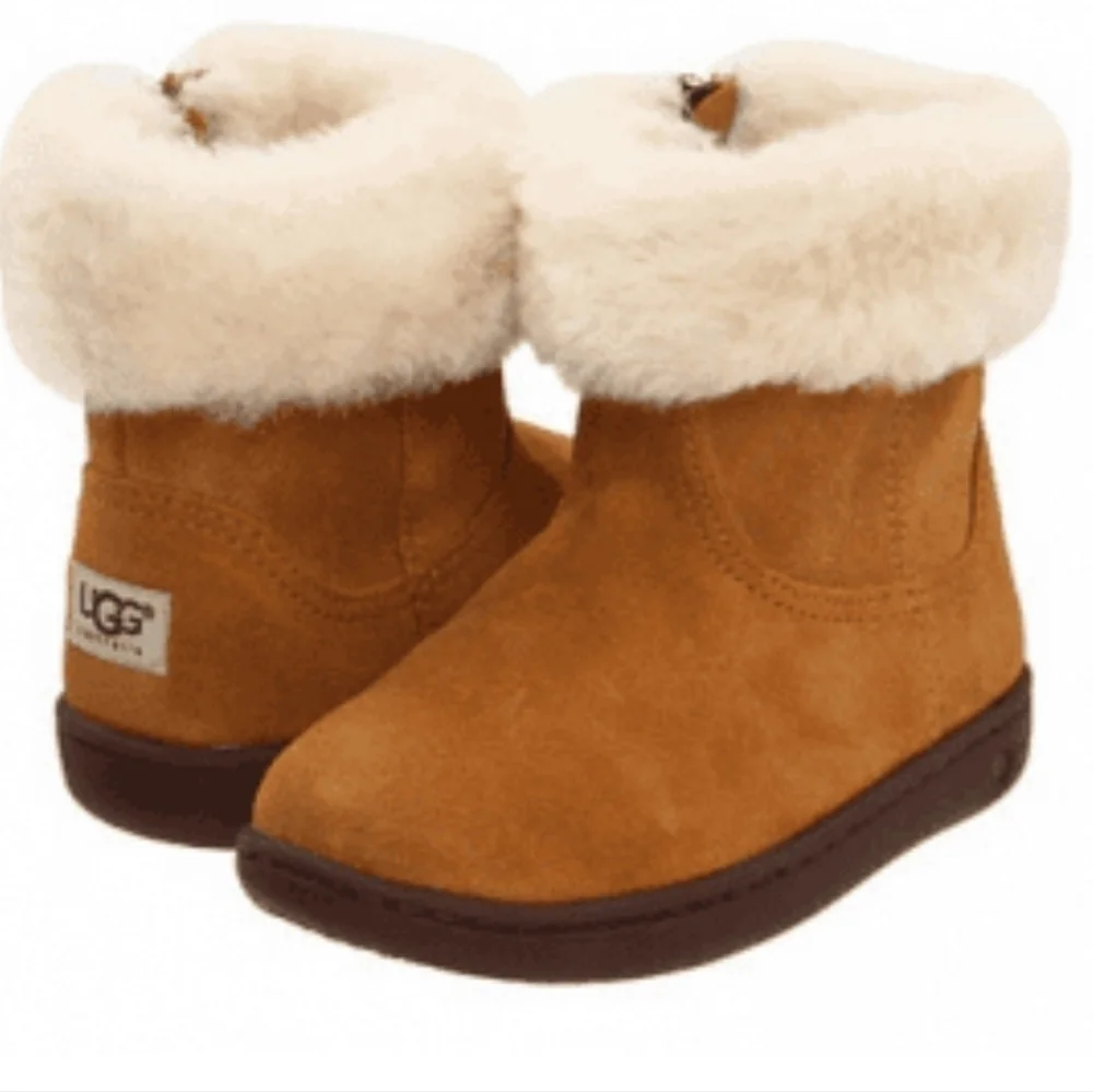 Ugg Australia Jorie II Kids Girl Leather Sheepskin Boots shoes sz 8 Toddler
